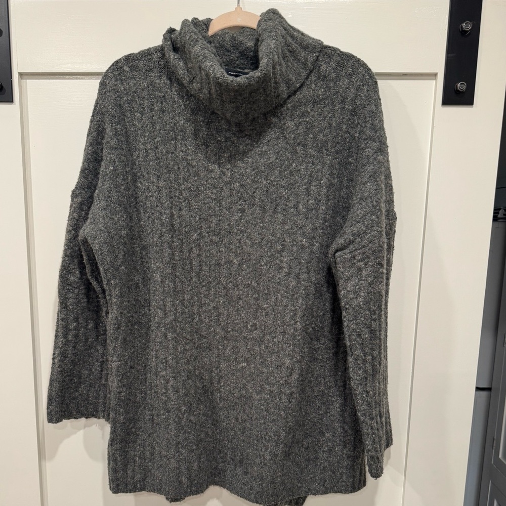 Gray Turtleneck Sweater